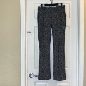 Zara Womens Pants Black White Twill Classic Career Straight Leg Size XS